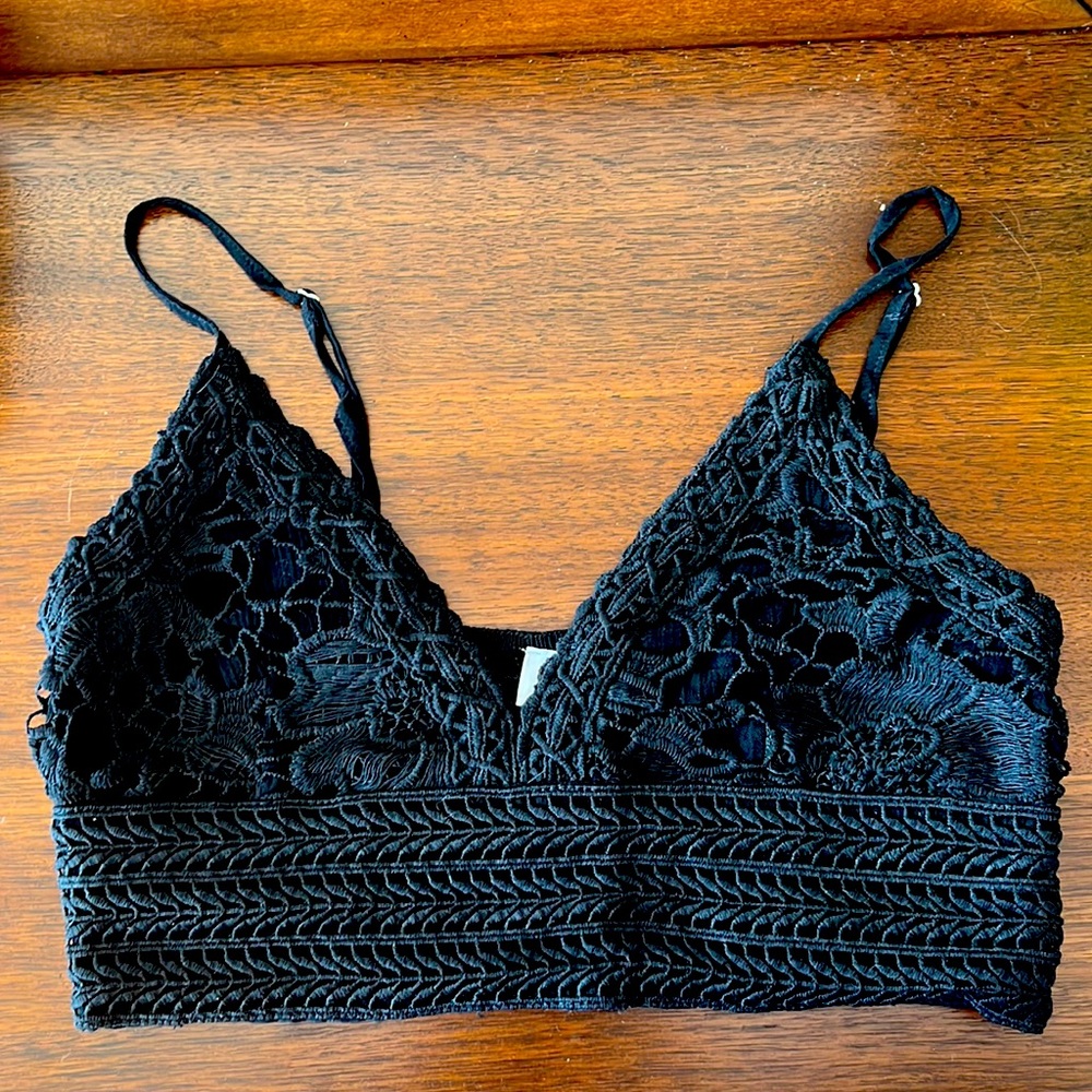 Black Bralette Top NWOT (S)